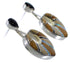 Southwest Sterling Silver And Multicolor Inlay Earrings EX31516
