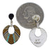 Southwest Sterling Silver And Multicolor Inlay Earrings EX31516