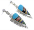 Genuine Sterling Silver And Multicolor Inlay Earrings EX31531