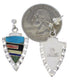 Genuine Sterling Silver And Multicolor Inlay Earrings EX31531