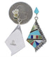Multicolor Inlay Southwest Sterling Silver Earrings EX31538
