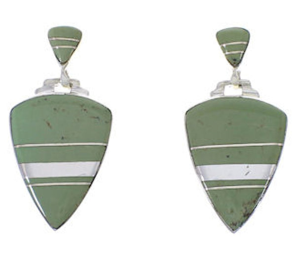 Sterling Silver Turquoise Inlay Southwest Earrings EX31546