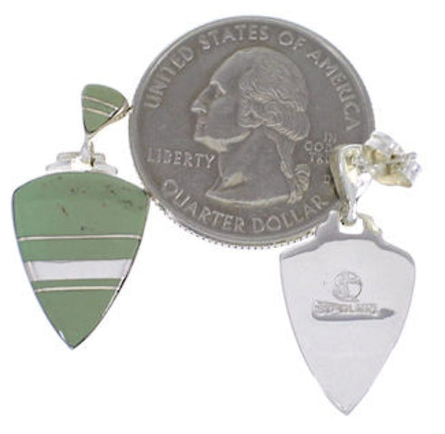 Sterling Silver Turquoise Inlay Southwest Earrings EX31546