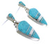 Genuine Sterling Silver And Turquoise Southwest Earrings EX31550
