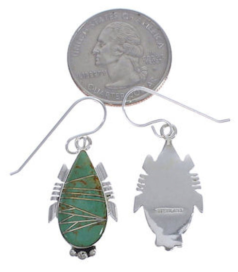 Turquoise Southwest Hook Dangle Earrings FX31379