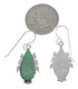 Silver Turquoise Inlay Hook Dangle Earrings FX31381