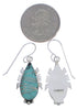 Sterling Silver Turquoise Inlay Hook Dangle Earrings FX31382