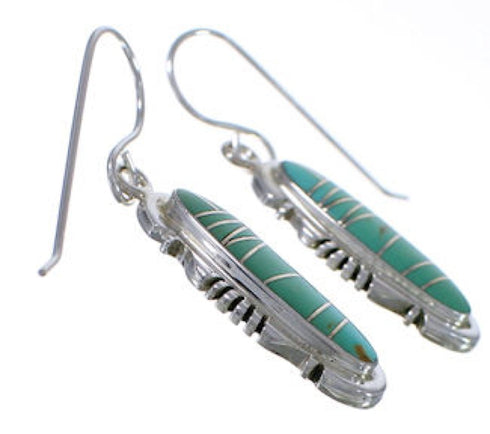 Sterling Silver Southwest Turquoise Inlay Earrings FX31399