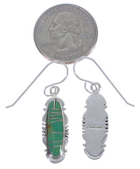Southwest Sterling Silver Turquoise Inlay Earrings FX31403
