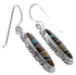 Silver Multicolor Inlay Southwest Hook Dangle Earrings FX31410