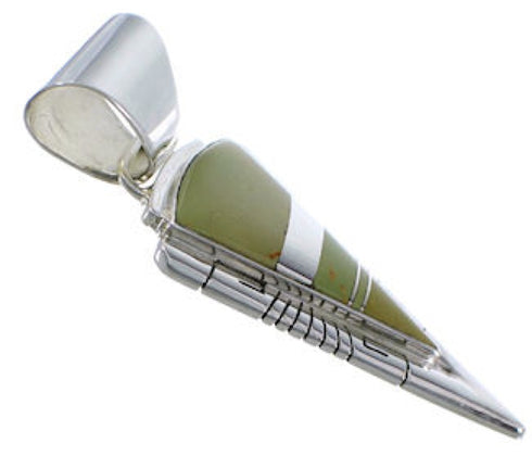 Turquoise And Sterling Silver Slide Pendant EX28851