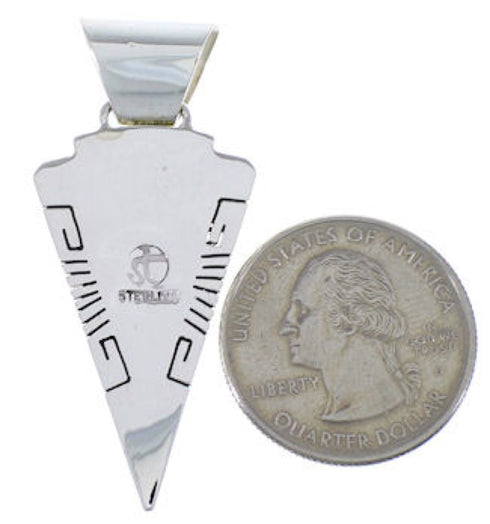 Turquoise And Sterling Silver Slide Pendant EX28851