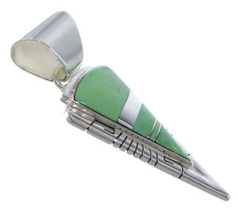 Sterling Silver Southwestern Turquoise Pendant Jewelry EX28855