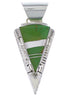 Turquoise Southwest Sterling Silver Pendant EX28860