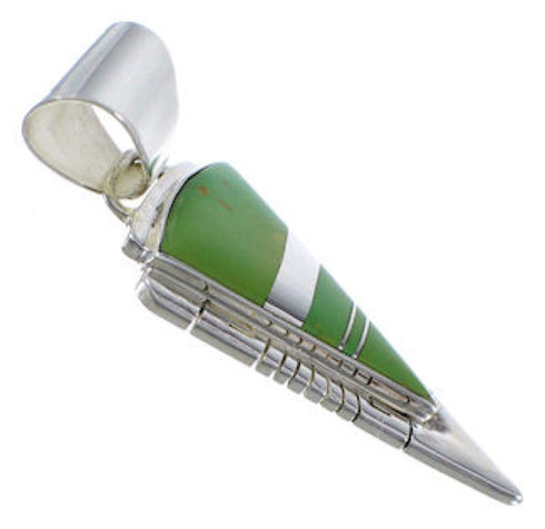 Turquoise Southwest Sterling Silver Pendant EX28860