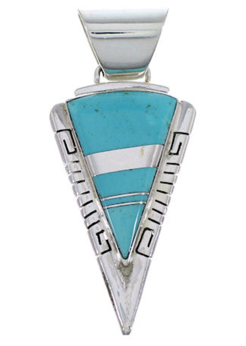 Sterling Silver Southwest Turquoise Pendant Jewelry EX28871