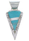Sterling Silver Southwest Turquoise Pendant Jewelry EX28871