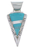 Sterling Silver Southwest Turquoise Pendant Jewelry EX28871