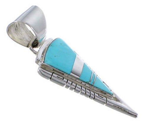 Sterling Silver Southwest Turquoise Pendant Jewelry EX28871