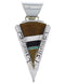 Tiger Eye And Multicolor Southwestern Silver Pendant EX28881