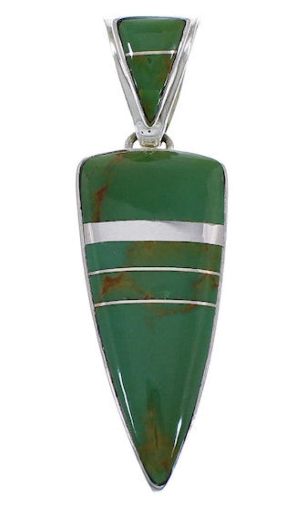 Sterling Silver Southwest Turquoise Pendant EX28897