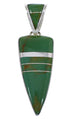 Sterling Silver Southwest Turquoise Pendant EX28897