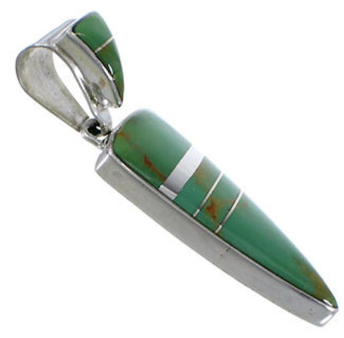 Sterling Silver Southwest Turquoise Pendant EX28897