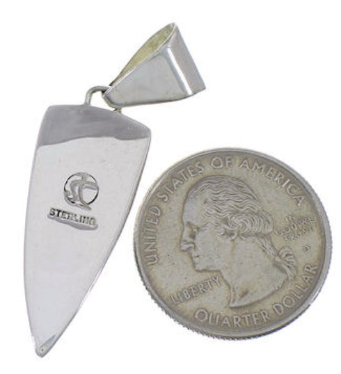 Sterling Silver Southwest Turquoise Pendant EX28897