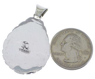 Turquoise And Sterling Silver Southwest Pendant EX28928