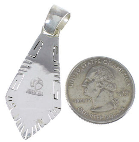 Southwest Turquoise And Sterling Silver Pendant EX28952