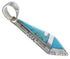 Genuine Sterling Silver Turquoise Inlay Pendant EX28953
