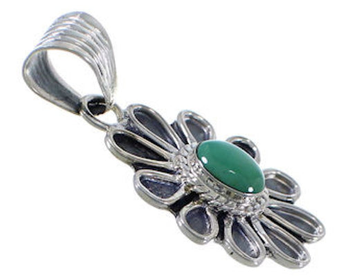 Southwest Turquoise Flower Pendant Jewelry EX28987
