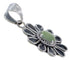 Genuine Sterling Silver Turquoise Flower Pendant EX28989