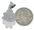 Genuine Sterling Silver Turquoise Flower Pendant EX28989