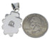 Turquoise Southwest Sterling Silver Flower Pendant EX28991