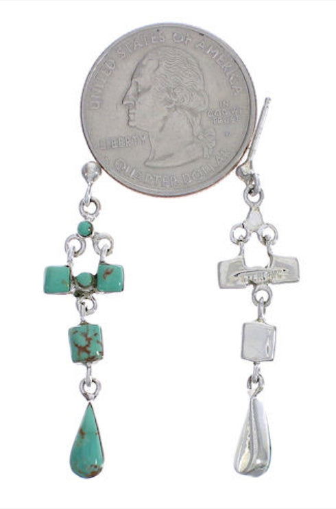 Turquoise And Sterling Silver Jewelry Earrings EX31579