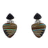 Southwest Multicolor Inlay Silver Earrings EX31606