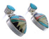 Sterling Silver And Multicolor Southwest Earrings EX31609