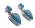 Turquoise Inlay Southwestern Silver Earrings EX31610