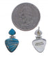 Turquoise Inlay Southwestern Silver Earrings EX31610