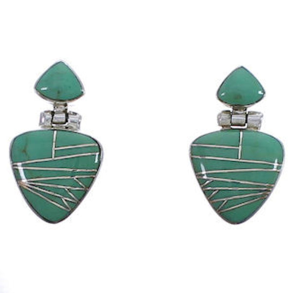 Genuine Sterling Silver Turquoise Jewelry Earrings EX31613