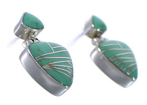Genuine Sterling Silver Turquoise Jewelry Earrings EX31613