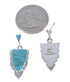 Southwest Silver And Turquoise Inlay Earrings EX31619