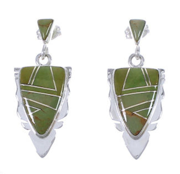 Southwest Jewelry Turquoise And Silver Earrings EX31623