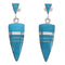 Turquoise Inlay Southwestern Silver Earrings