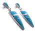 Turquoise Inlay Southwestern Silver Earrings