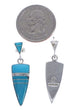 Turquoise Inlay Southwestern Silver Earrings
