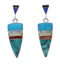 Southwestern Multicolor Inlay And Silver Earrings EX31630