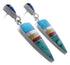 Southwestern Multicolor Inlay And Silver Earrings EX31630