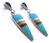 Sterling Silver And Multicolor Inlay Earrings EX31638